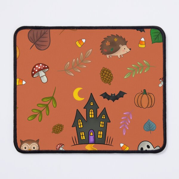 Item preview, Cute Woodland Halloween Pattern designed and sold by Ink & Kind Studio.