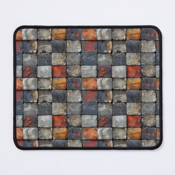 Item preview, Weathered Grunge Concrete Stone Blocks Grid Pattern designed and sold by NTGUILTY.