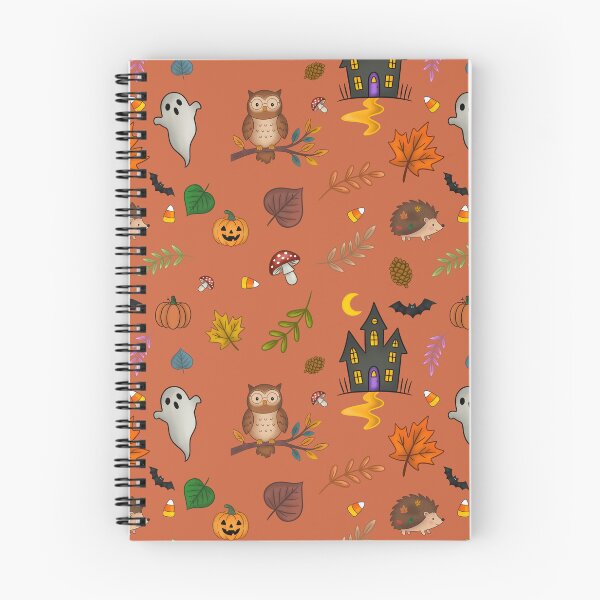 Item preview, Cute Woodland Halloween Pattern designed and sold by Ink & Kind Studio.