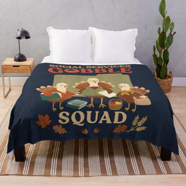 Item preview, Social Services Gobble Squad Thanksgiving Turkey Office Crew designed and sold by FreshVibe Prints.