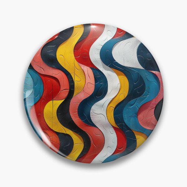 Item preview, Colorful Wavy Vertical Stripes Textured Retro Pattern designed and sold by NTGUILTY.