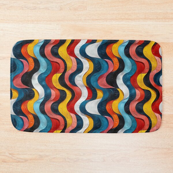 Item preview, Colorful Wavy Vertical Stripes Textured Retro Pattern designed and sold by NTGUILTY.