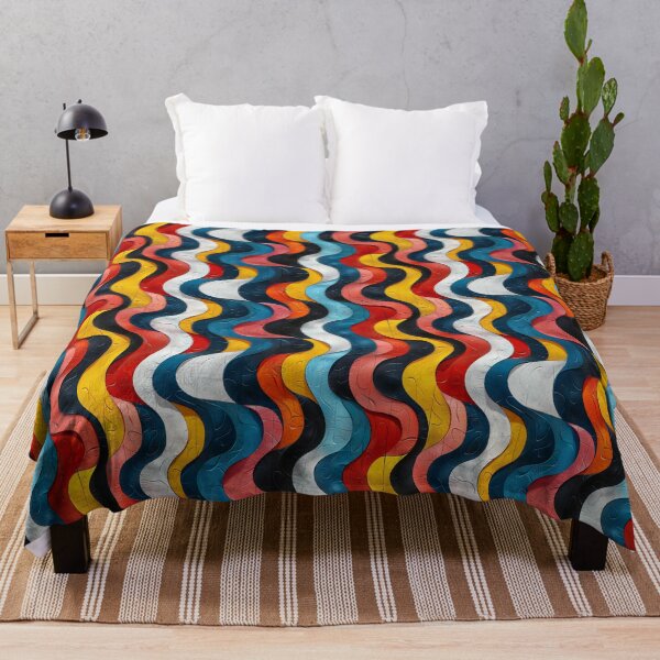 Item preview, Colorful Wavy Vertical Stripes Textured Retro Pattern designed and sold by NTGUILTY.