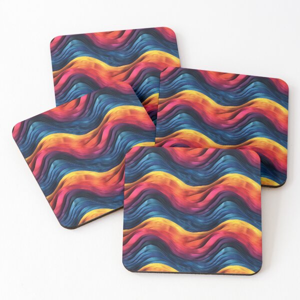 Item preview, Vibrant Wavy Stripes Layered Rainbow Gradient Pattern designed and sold by NTGUILTY.