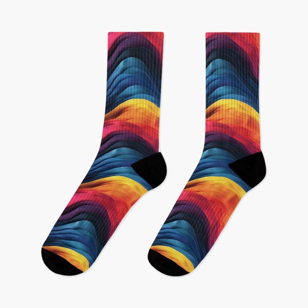Item preview, Vibrant Wavy Stripes Layered Rainbow Gradient Pattern designed and sold by NTGUILTY.