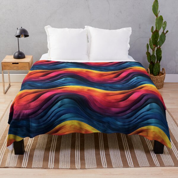 Item preview, Vibrant Wavy Stripes Layered Rainbow Gradient Pattern designed and sold by NTGUILTY.