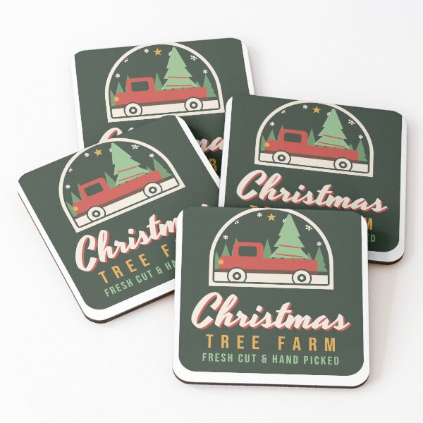 Artikelvorschau, Christmas Tree Farm - Vintage Red Truck entworfen und verkauft von Good Little Days.