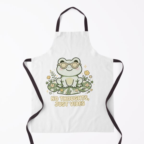 Artikelvorschau, No Thoughts Just Vibes Funny Frog Meme entworfen und verkauft von mahi1design.