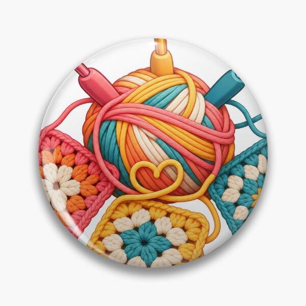 Item preview, Crochet Circle Yarn Hub with Granny Squares designed and sold by Gifts0.