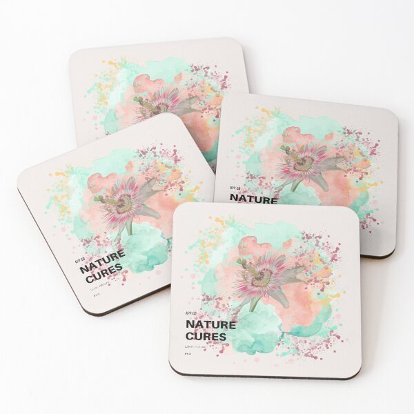 Item preview, "Nature Cures" Passion Flower Mburucuyá Watercolor Art designed and sold by Liberarteprint.