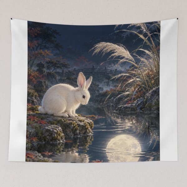 Item preview, Moon Rabbit by Water designed and sold by Silken moonlight .