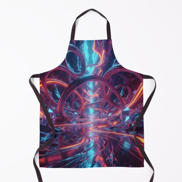 Item preview, Caverna bioluminiscente surrealista con tentáculos metálicos designed and sold by homydesign.