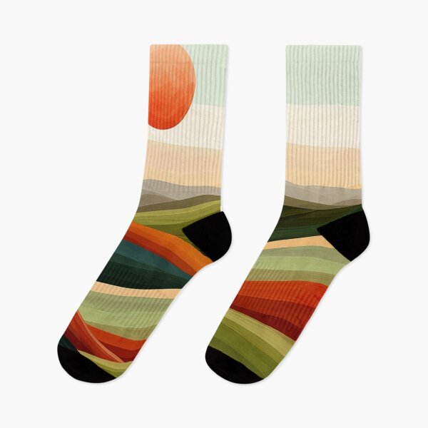Item preview, Boho Mountain Landscape Sunset Vibrant Colorful Earthtones Abstract designed and sold by DEC02.