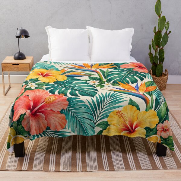 Item preview, Tropical Paradise Floral Hibiscus Botanical Pattern designed and sold by M. Mamdouh Artworks.