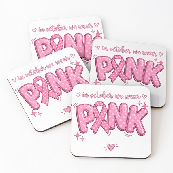 Item preview, Pink Out Puffy Balloon Letters Awareness Ribbon designed and sold by Makelya.