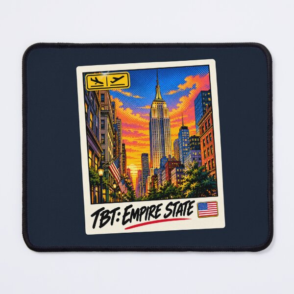 Item preview, TBT Empire State Building New York Pop Art Vintage Travel Postcard designed and sold by ByJeffro.