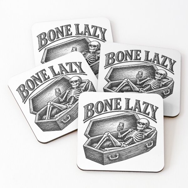Item preview, Bone Lazy (with Black Lettering) designed and sold by VelvetRoom.