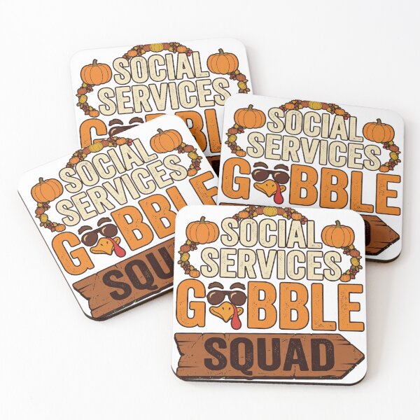 Item preview, Social Services Gobble Squad Thanksgiving Turkey designed and sold by Makelya.