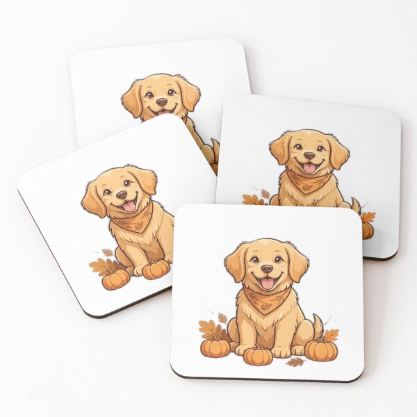 Item preview, Cute Golden Retriever Fall Puppy Pumpkins Autumn Leaves Dog Lover designed and sold by RobinHoodShirts.