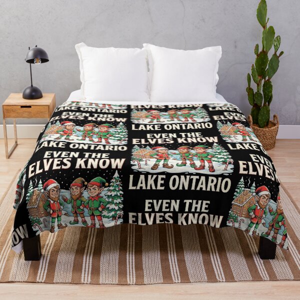 Item preview, Elves Funny Santa Lake Ontario Christmas Great Lakes Ontario Canada Holiday designed and sold by 519xdesign.