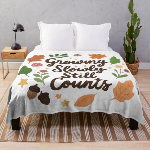 Item preview, Growing Slowly Still Counts Motivational Quote Design designed and sold by DinaArtStudio.