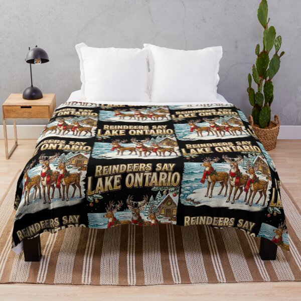 Item preview, Reindeers Funny Santa Lake Ontario Christmas Great Lakes Ontario Canada Holiday designed and sold by 519xdesign.