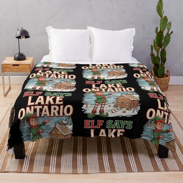 Item preview, Elf Funny Santa Lake Ontario Christmas Great Lakes Ontario Canada Holiday designed and sold by 519xdesign.