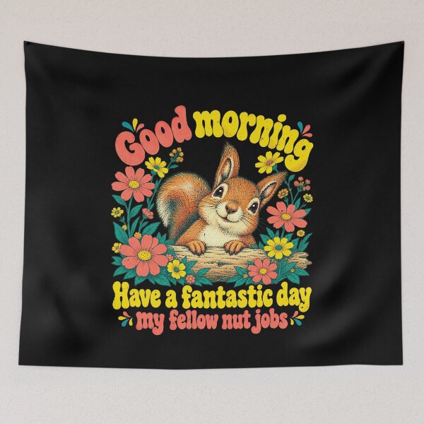 Item preview, Funny Morning Fellow Nut Jobs Squirrel Art designed and sold by elderberry.
