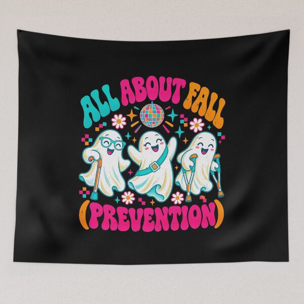 Item preview, Funny All About Fall Prevention Ghost Halloween Art designed and sold by elderberry.