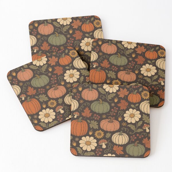 Item preview, Vintage Autumn Pumpkin Floral Pattern – Rustic Fall Botanical designed and sold by Graphic Vibe Designs.