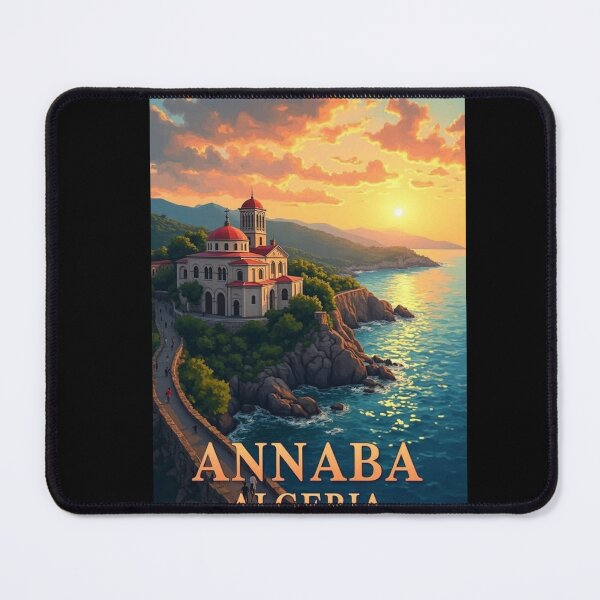Item preview, Annaba Algeria – Coastal Sunset & Mediterranean Church designed and sold by anemiche.