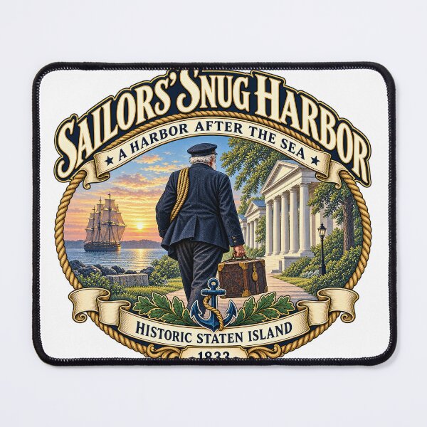 Item preview, Sailors’ Snug Harbor – A Harbor After the Sea – Historic Staten Island 1833 designed and sold by Past in Threads.