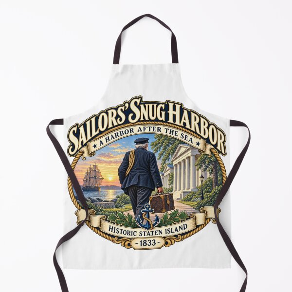 Item preview, Sailors’ Snug Harbor – A Harbor After the Sea – Historic Staten Island 1833 designed and sold by Past in Threads.