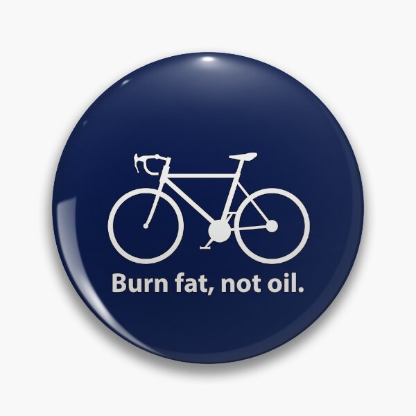 Artikelvorschau, Fahrraddesign „Fett statt Öl verbrennen“, Motivation zum Öko-Radfahren, Nachhaltiger Verkehr, Klimaschutz, Grüner Lebensstil, Grafik für Fahrradliebhaber entworfen und verkauft von rikyfreestyle.