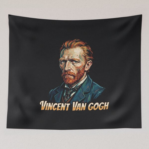 Aperçu de l'œuvre Illustration du portrait de Vincent Van Gogh créée et vendue par Owcomm.