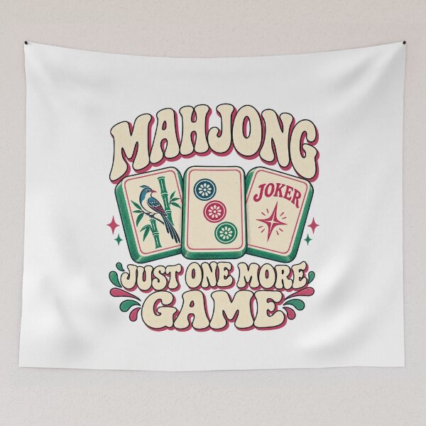 Aperçu de l'œuvre American Mahjong Just One More Game Retro Humor créée et vendue par Benyacine.
