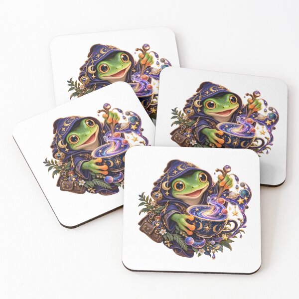 Item preview, Celestial Frog Alchemist Brewing a Pocket Galaxy designed and sold by RAX Mirth Studio.