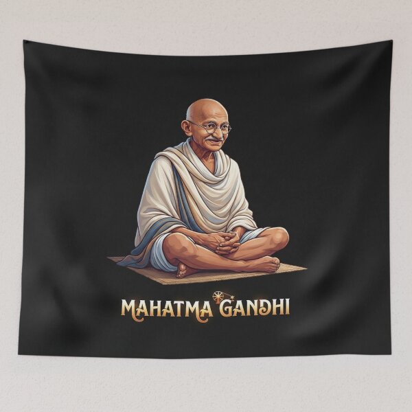 Item preview, Mahatma Gandhi Peaceful Leader Portrait Illustration designed and sold by Owcomm.