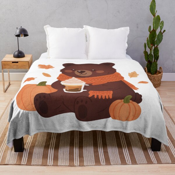 Item preview, Pumpkin Spice Bear Illustration designed and sold by DinaArtStudio.