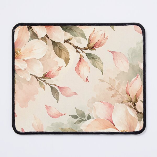 Item preview, Elegant Magnolia Blossom Watercolor Floral Pattern designed and sold by M. Mamdouh Artworks.