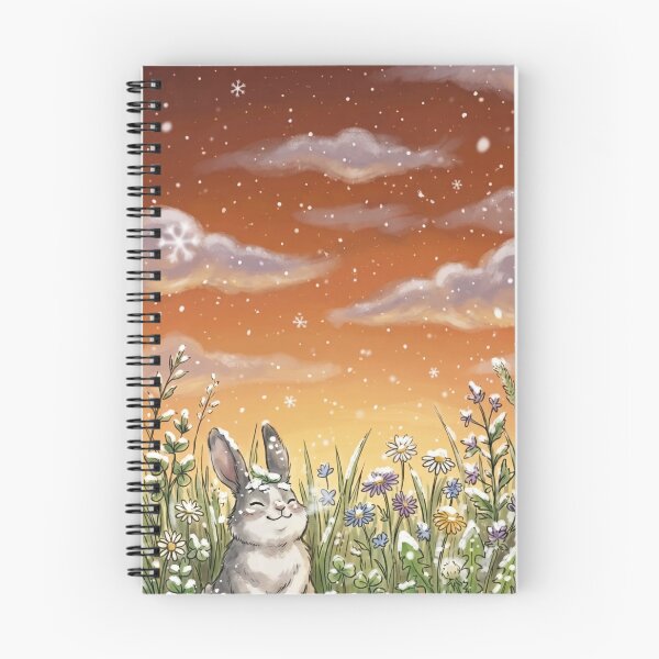 Item preview, Cute Bunny in Snowy Wildflower Field designed and sold by Merli7.