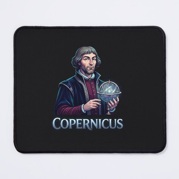Item preview, Nicolaus Copernicus Portrait With Glowing Globe designed and sold by Owcomm.