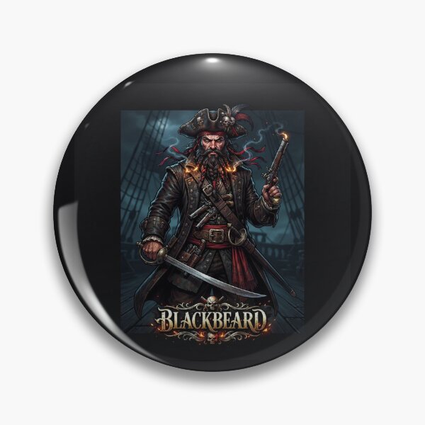 Item preview, Blackbeard The Infamous Pirate Captain Portrait designed and sold by Owcomm.
