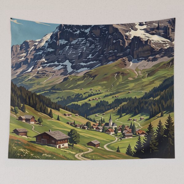 Item preview, Eiger Mountain Switzerland Vintage Travel – Nordwand Grindelwald Kleine Scheidegg designed and sold by Bomax121.