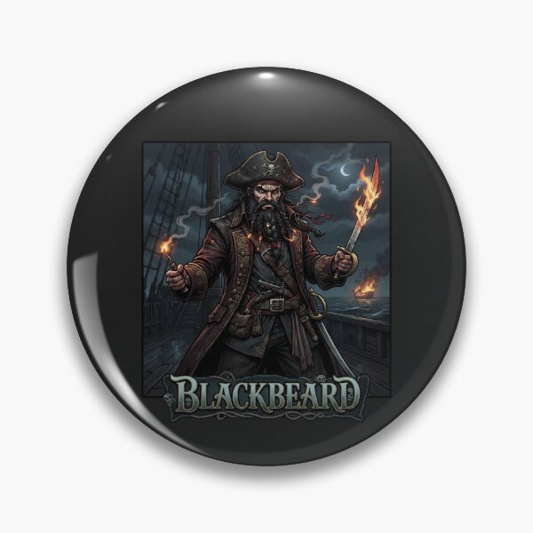 Artikelvorschau, Blackbeard, legendärer Piratenkapitän, Flammendes Schwert entworfen und verkauft von Owcomm.