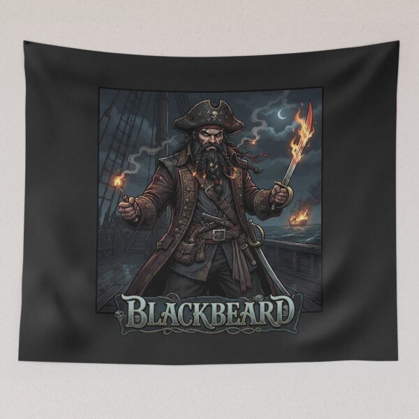 Item preview, Blackbeard Legendary Pirate Captain Flaming Sword designed and sold by Owcomm.