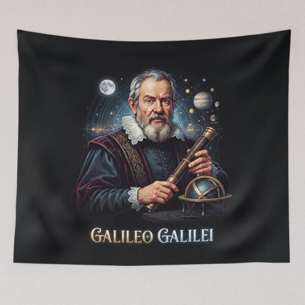 Item preview, Galileo Galilei Celestial Astronomer Science Portrait designed and sold by Owcomm.