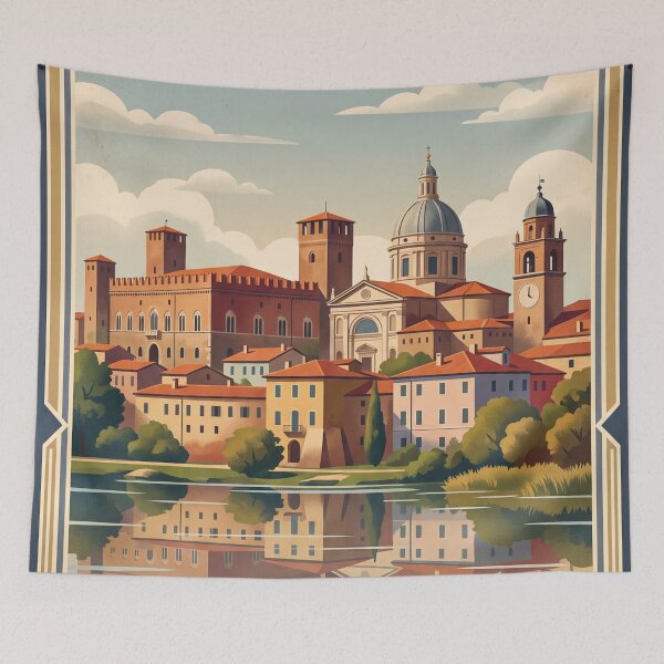 Item preview, Mantua Italy Vintage Travel – Palazzo Ducale Gonzaga Castle Three Lakes Lombardy designed and sold by Bomax121.