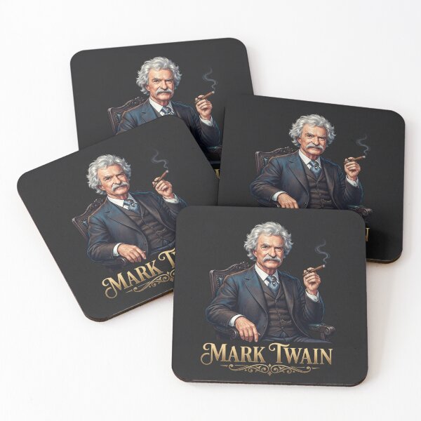 Artikelvorschau, Porträt von Mark Twain, der eine Zigarre raucht (Illustration) entworfen und verkauft von Owcomm.