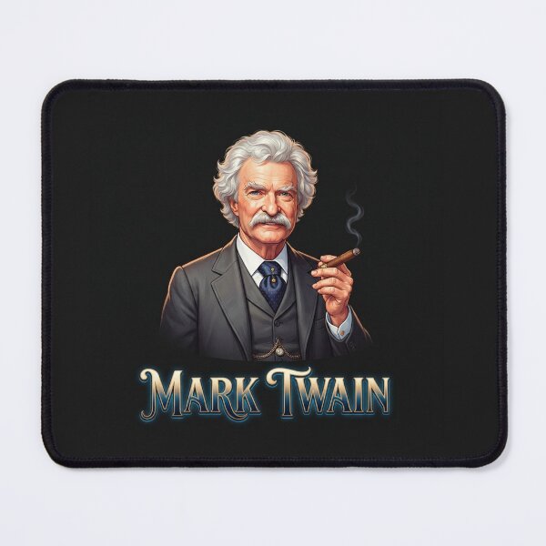 Item preview, Mark Twain Smoking Cigar Portrait Illustration designed and sold by Owcomm.